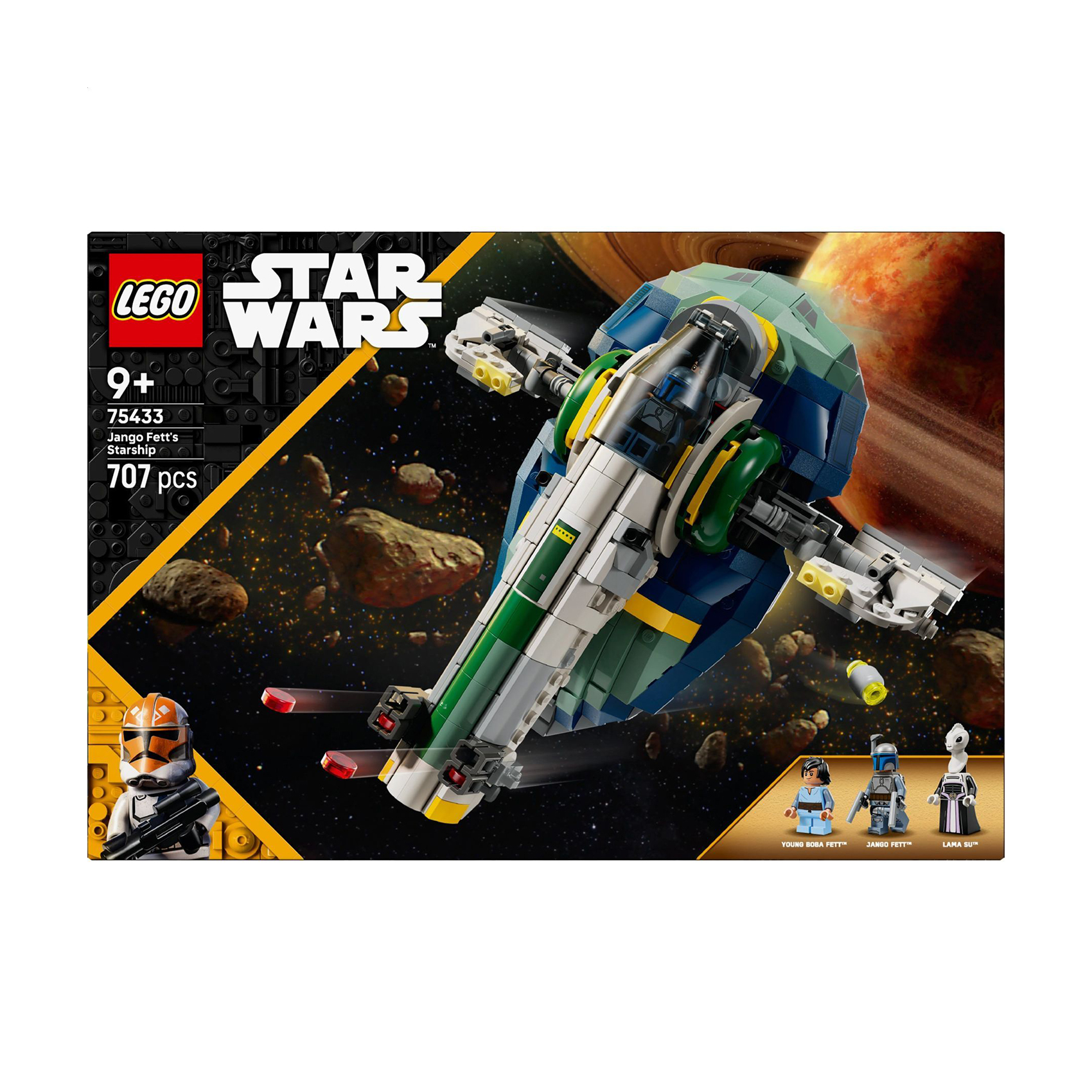 Конструктор LEGO Star Wars Зореліт Джанго Фетта, 707 деталей, від 9 років (75433)